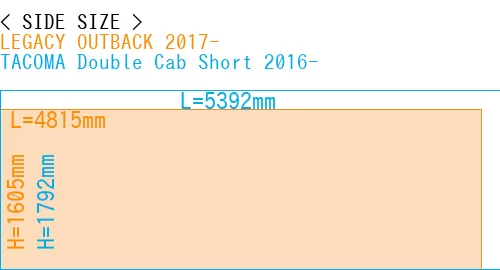 #LEGACY OUTBACK 2017- + TACOMA Double Cab Short 2016-